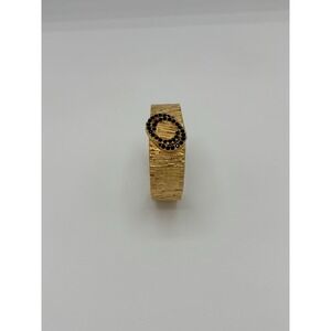 IVANA Bangle Watch-Swiss Quartz Austrian Black Crystal Needs Battery